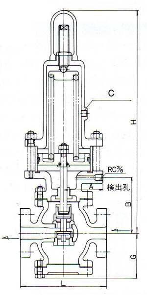 MD-2P一次压力调整阀尺寸图