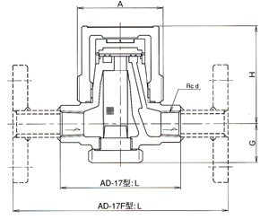 AD-17疏水阀尺寸图