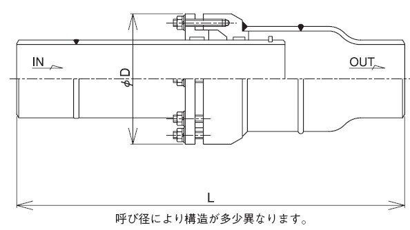 JS-5HW伸缩管尺寸图